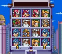 une photo d'Ã©cran de Mega Man 7 sur Nintendo Super Nes